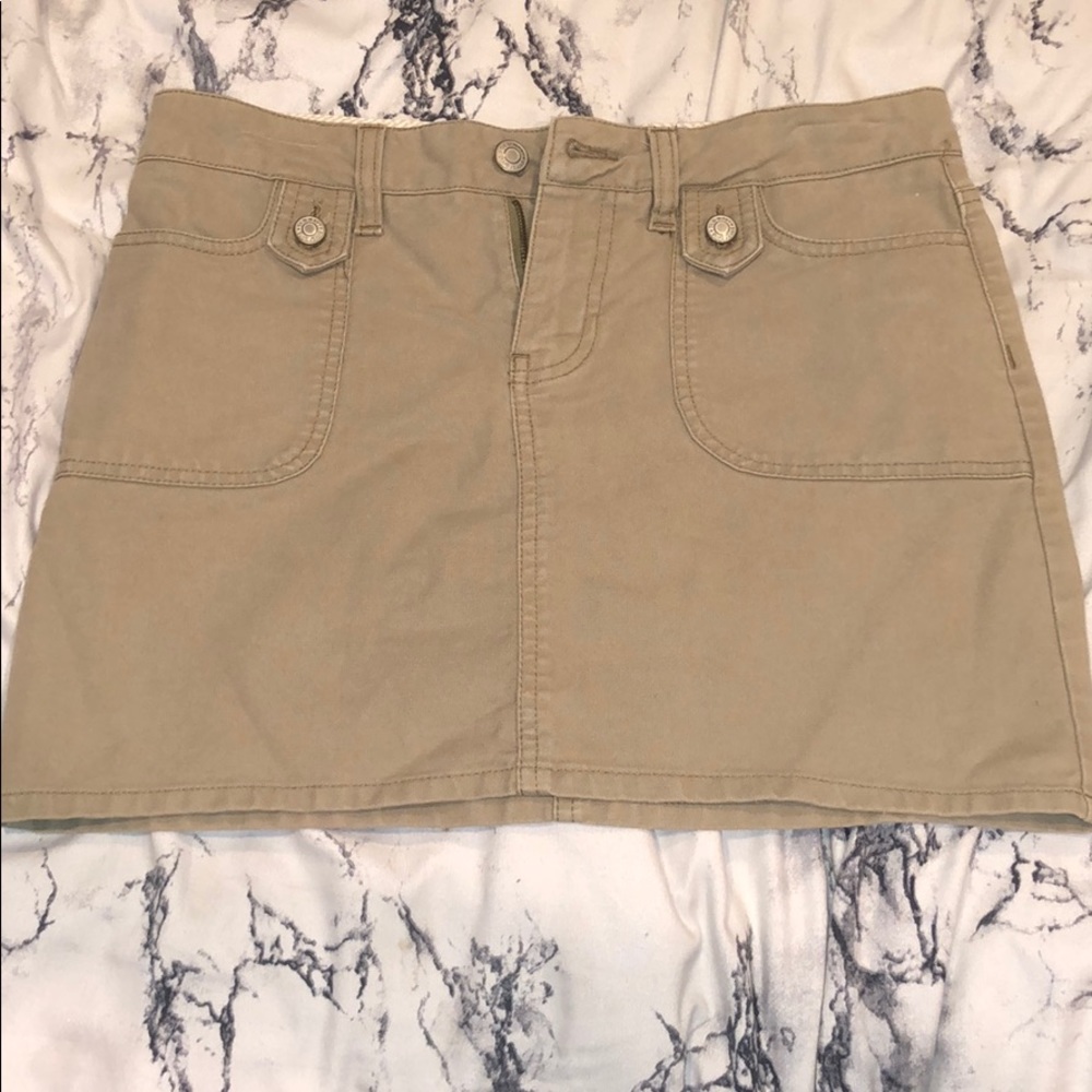 Beige Mini Skirt